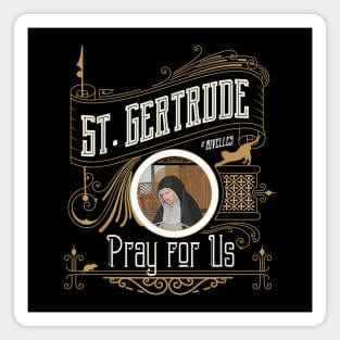 St. Gertrude of Nivelles Patron Saint of Cats Lovers Magnet